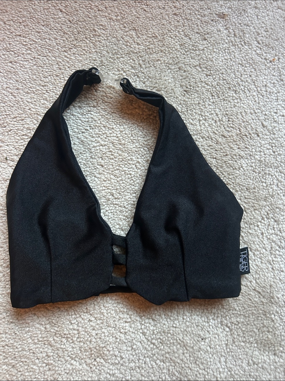Tiger Friday Black Halter Dance Top